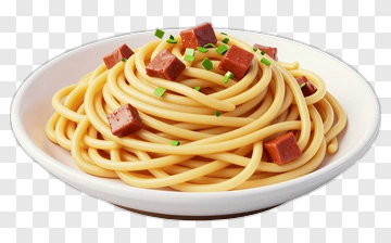 Spaghetti With Sausage And Chives PNG