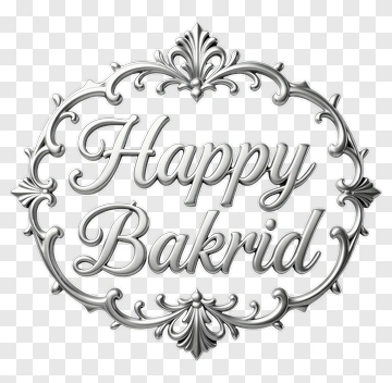 Happy Bakrid Ornamental Design PNG