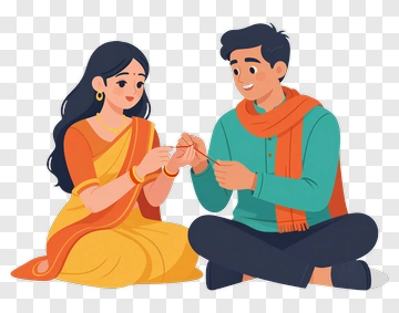 Couple Tying Traditional Thread PNG