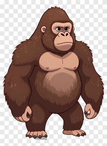 Cartoon Gorilla PNG