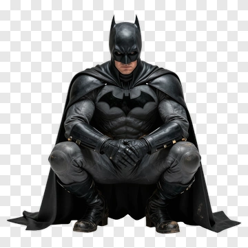 Batman In Black Suit PNG
