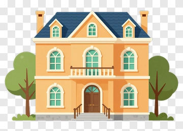 Cozy Orange House PNG