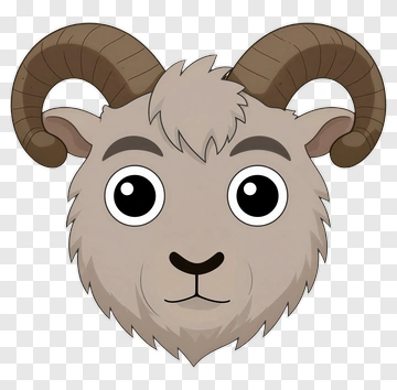 Cute Ram Head PNG
