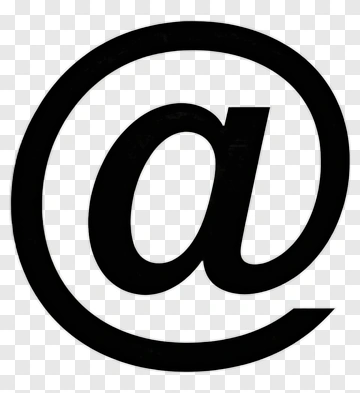 Black At Symbol Icon PNG