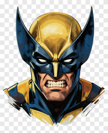 Wolverine In Blue And Yellow Costume PNG