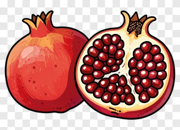 Pomegranate Fruit Illustration PNG