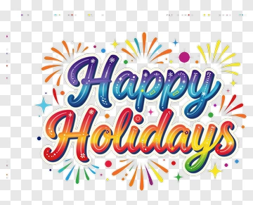 Happy Holidays Festive Text Design PNG