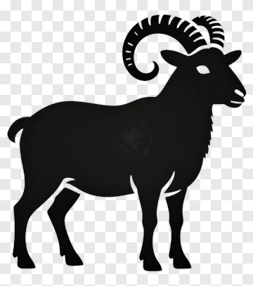 Black Ram Silhouette PNG
