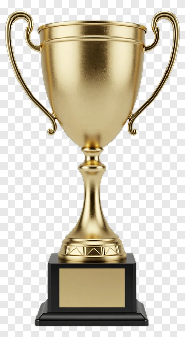 Golden Trophy With Black Base PNG