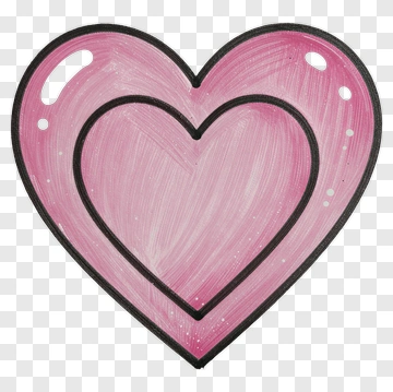 Pink Heart Drawing PNG