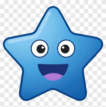 Blue Star Character PNG
