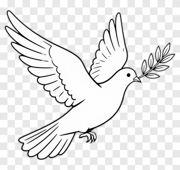 Dove Holding Olive Branch PNG