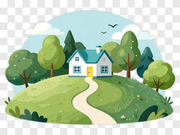 House On A Green Hill PNG
