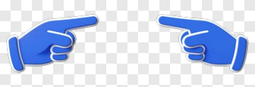 Two Blue Pointing Hands PNG