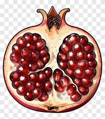 Pomegranate Cross Section PNG