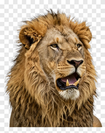 Lion With Open Mouth PNG