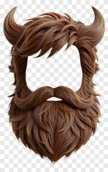 Brown Beard With Horns PNG
