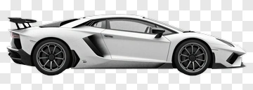 White Sports Car In Motion PNG