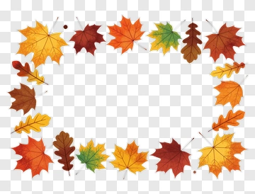 Fall Leaves Border PNG