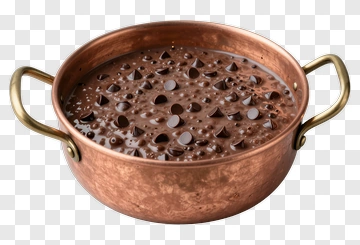 Chocolate With Chocolate Chips In Pot PNG