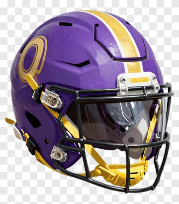 Purple And Yellow Football Helmet PNG