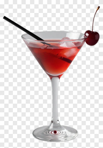 Red Cocktail With Cherry PNG