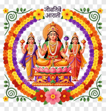 Goddess Tripura Sundari With Saraswati And Lakshmi PNG