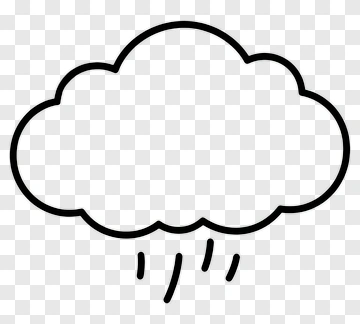 Simple Cloud With Rain PNG