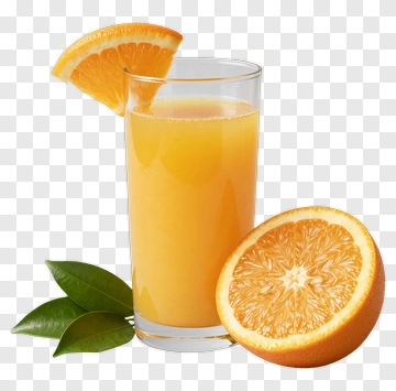 Fresh Orange Juice With Sliced Orange PNG