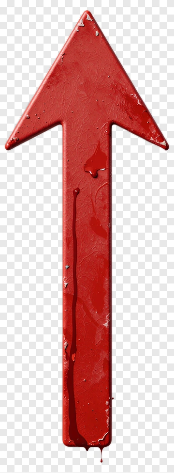 Red Arrow With Droplets PNG