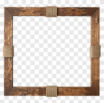 Rope-Tied Wooden Frame PNG
