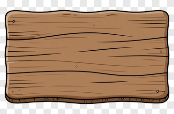 Cartoon Wooden Board PNG