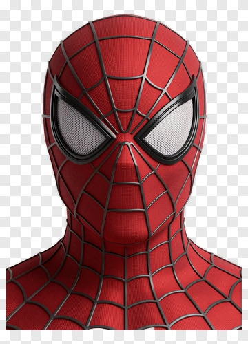 Spider-Man Mask Closeup PNG