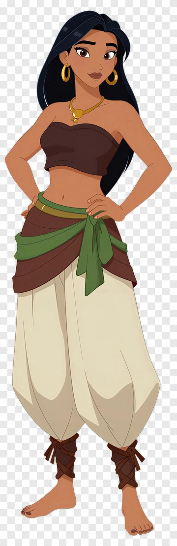 Pocahontas In Traditional Attire PNG