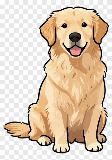 Golden Retriever Sitting PNG