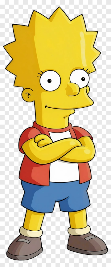 Lisa Simpson Standing With Arms Crossed PNG