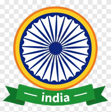 Ashoka Chakra With India Ribbon PNG