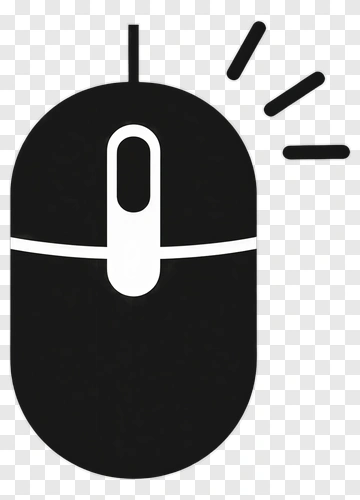 Black Computer Mouse Icon PNG