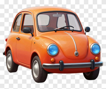 Orange Cartoon Car PNG