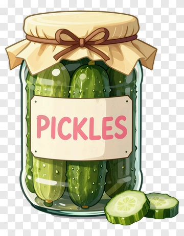 Homemade Pickles In A Jar PNG