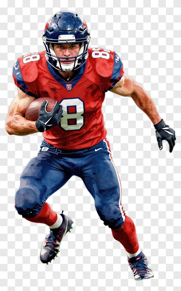 American Football Player In Action PNG