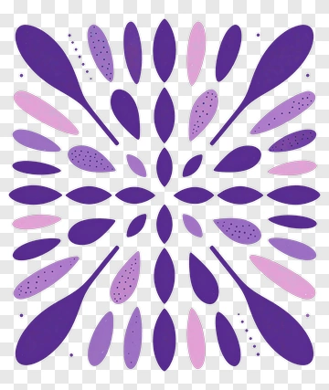 Abstract Floral Pattern In Purple And Pink PNG