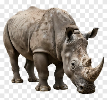 Rhino With Horn PNG