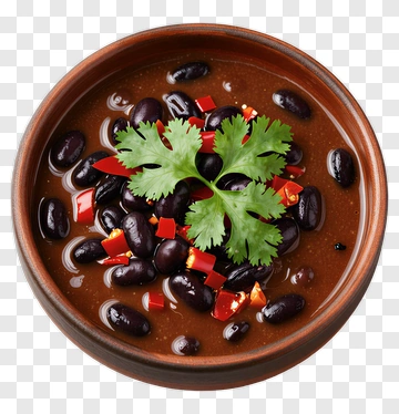 Black Bean Stew With Cilantro And Chili PNG