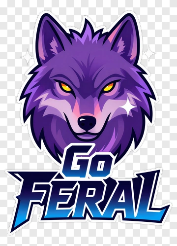 Go Feral Wolf Logo PNG