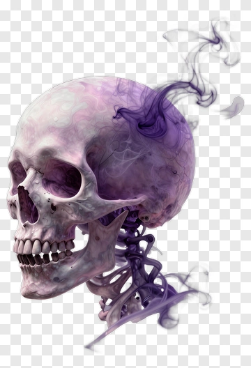 Purple Smoke Skull PNG