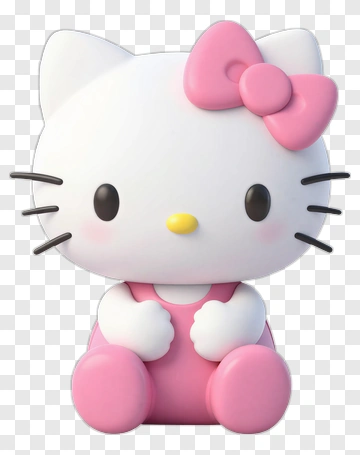 Hello Kitty In Pink Outfit PNG
