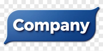 Company Logo In Blue Speech Bubble PNG