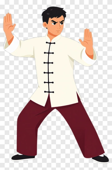 Man Practicing Martial Arts PNG