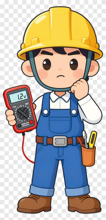 Electrician Cartoon Character PNG